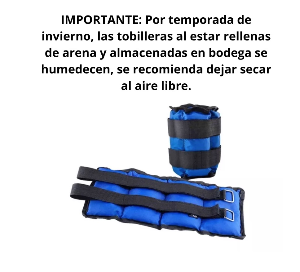 PAR DE PESAS RIQUI NYLON TOBILLERA Y MUÑECA 2KG C/U (TOTAL 4KG EL PAR) - 3