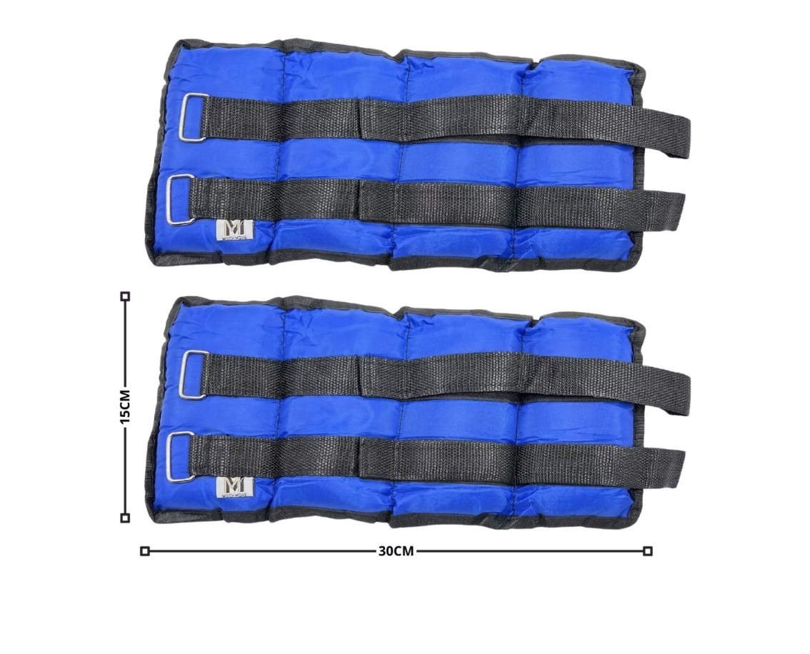 PAR DE PESAS RIQUI NYLON TOBILLERA Y MUÑECA 2KG C/U (TOTAL 4KG EL PAR) - 4