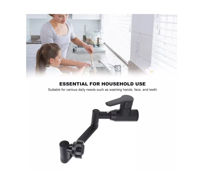 LLAVE LAVAMANOS RIQUI MONOMANDO GIRATORIA 360 ACERO INOXIDABLE - 5