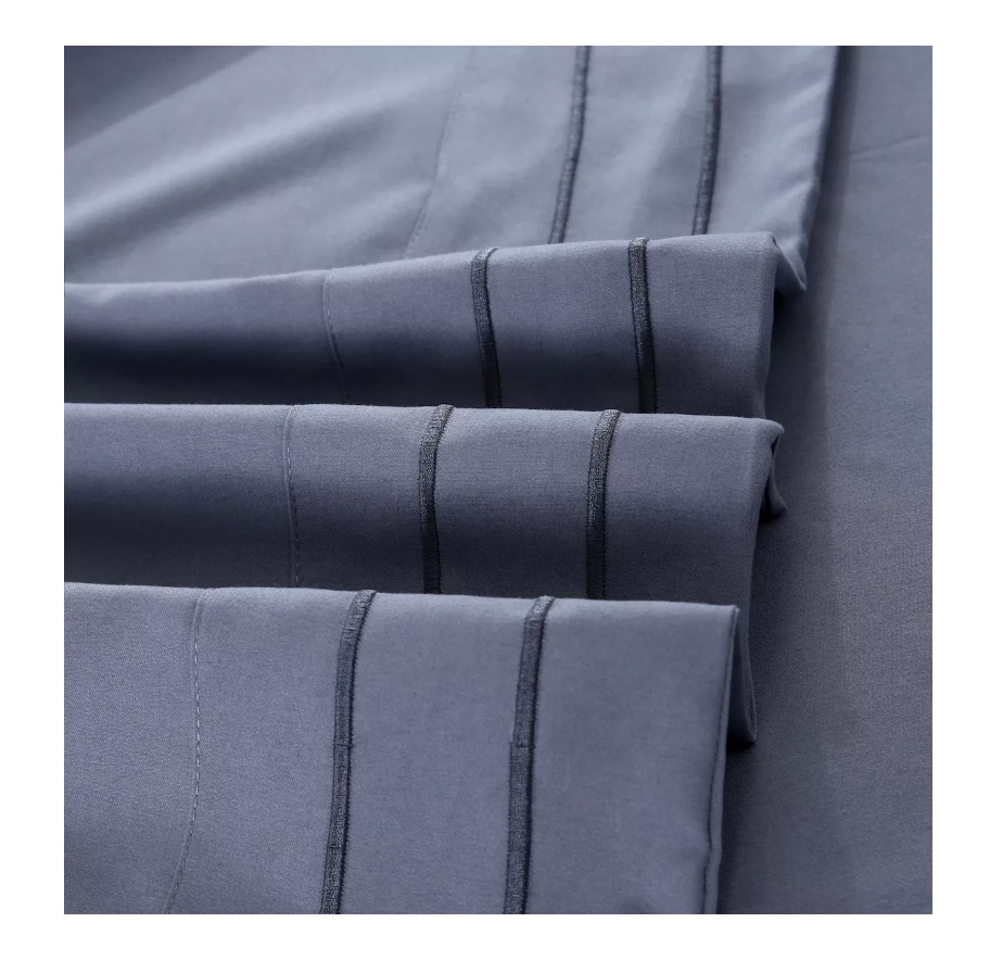 SET SÁBANAS RIQUI 2 PLAZAS 500 HILOS GRIS - 2