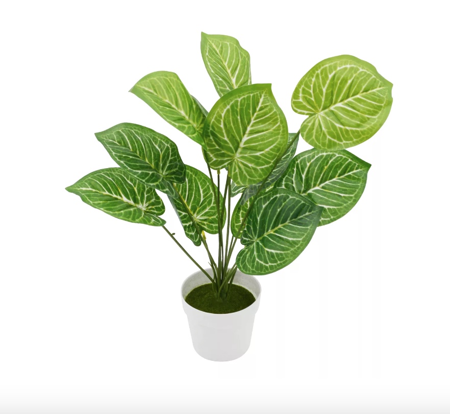 PLANTA MONSTERA DELICIOSA ARTIFICIAL MACETERO PLÁSTICO 35CM - 3