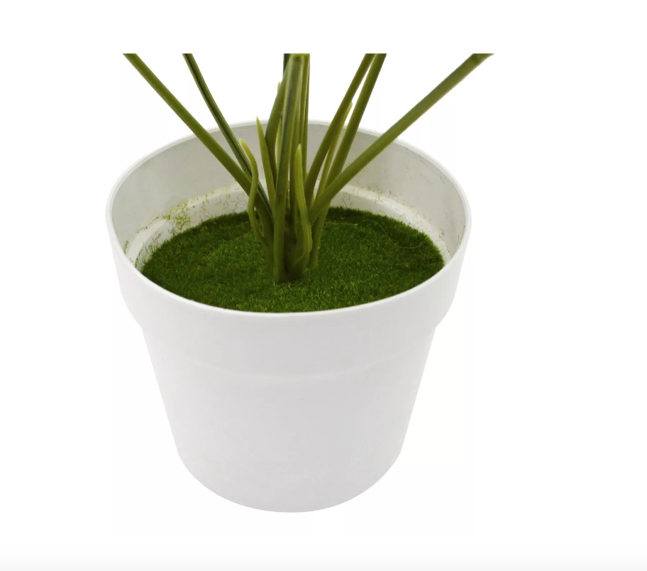 PLANTA MONSTERA DELICIOSA ARTIFICIAL MACETERO PLÁSTICO 35CM - 6