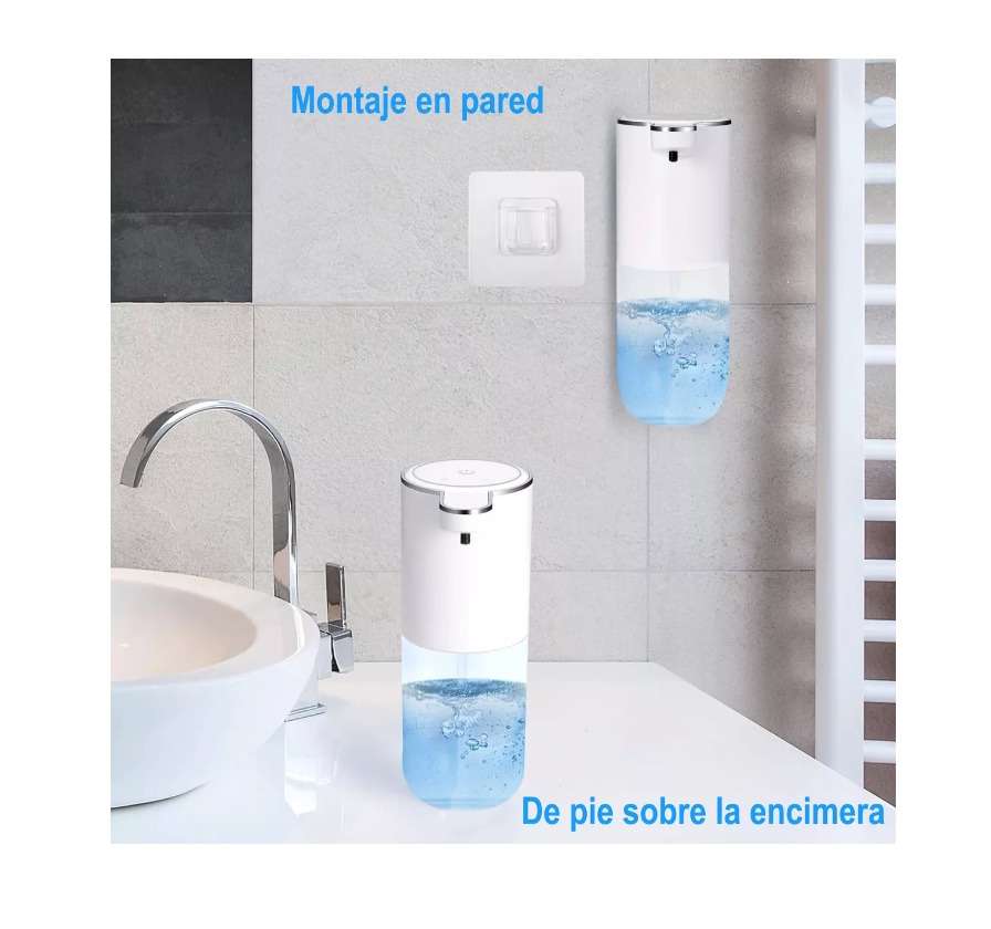 DISPENSADOR JABON AUTOMATICO INTELIGENTE CARGA USB+4 MARCHAS - 6