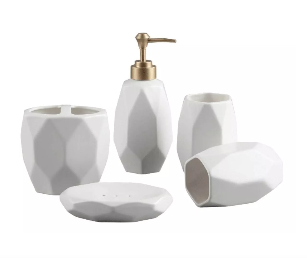 SET PARA BAÑO DE 5 PIEZAS CERAMICA - 1