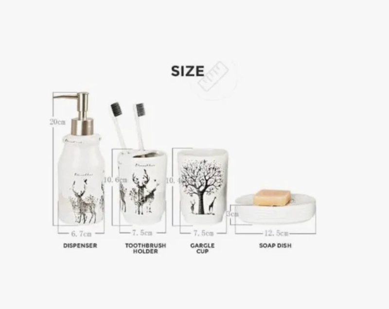 Set Para Baño De 5 Piezas Ceramica - 4