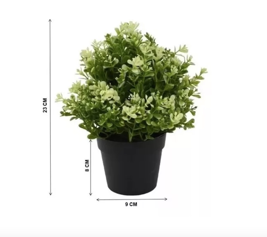 PLANTA MILÁN ARTIFICIAL MACETERO DECORACIÓN HOGAR 23CM - 3
