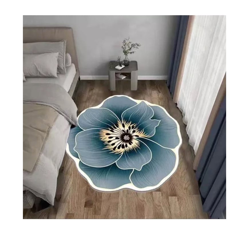 ALFOMBRAS RIQUI FORMA FLOR PEQUEÑA 80 X 80 CM - 1