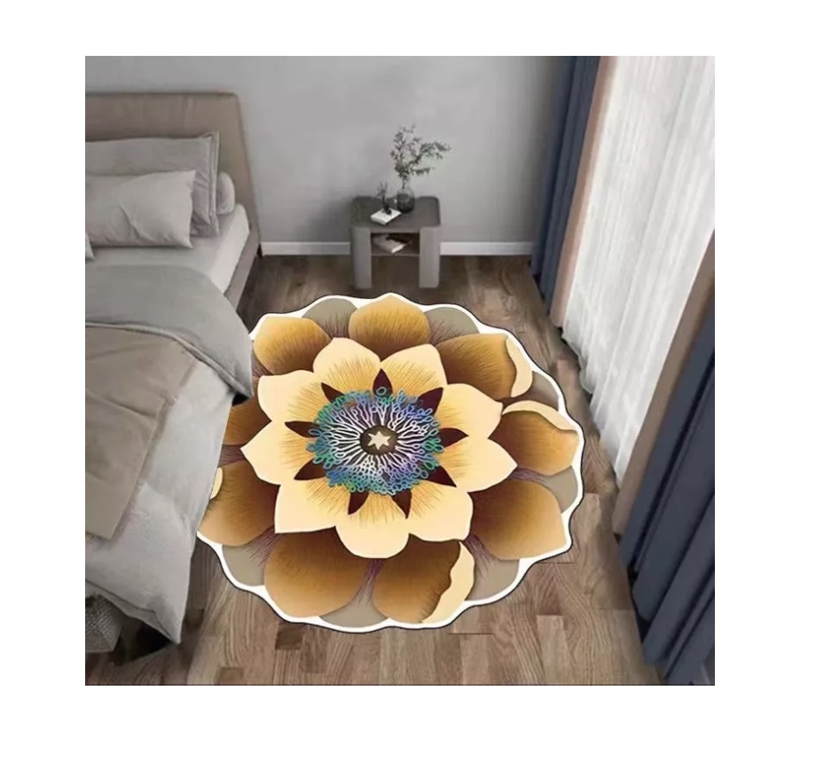 ALFOMBRAS RIQUI FORMA FLOR PEQUEÑA 80 X 80 CM - 1