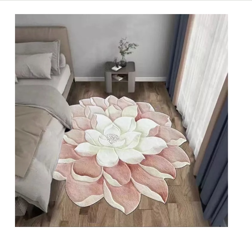 ALFOMBRAS RIQUI FORMA FLOR PEQUEÑA 80 X 80 CM - 1