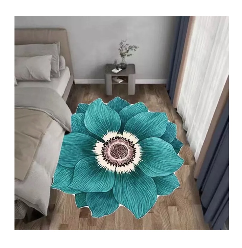 ALFOMBRAS RIQUI FORMA FLOR PEQUEÑA 80 X 80 CM - 1