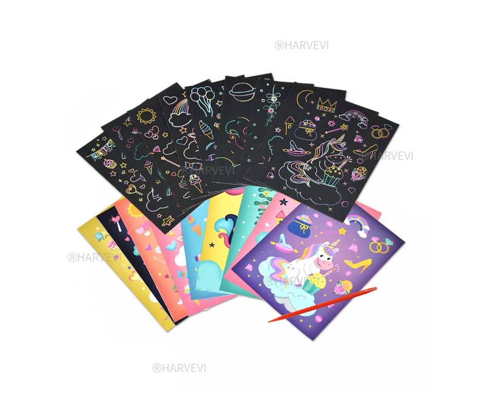 LIBRO PARA PINTAR RIQUI RAINBOW SCRATCH ART 2 PIEZAS - 4