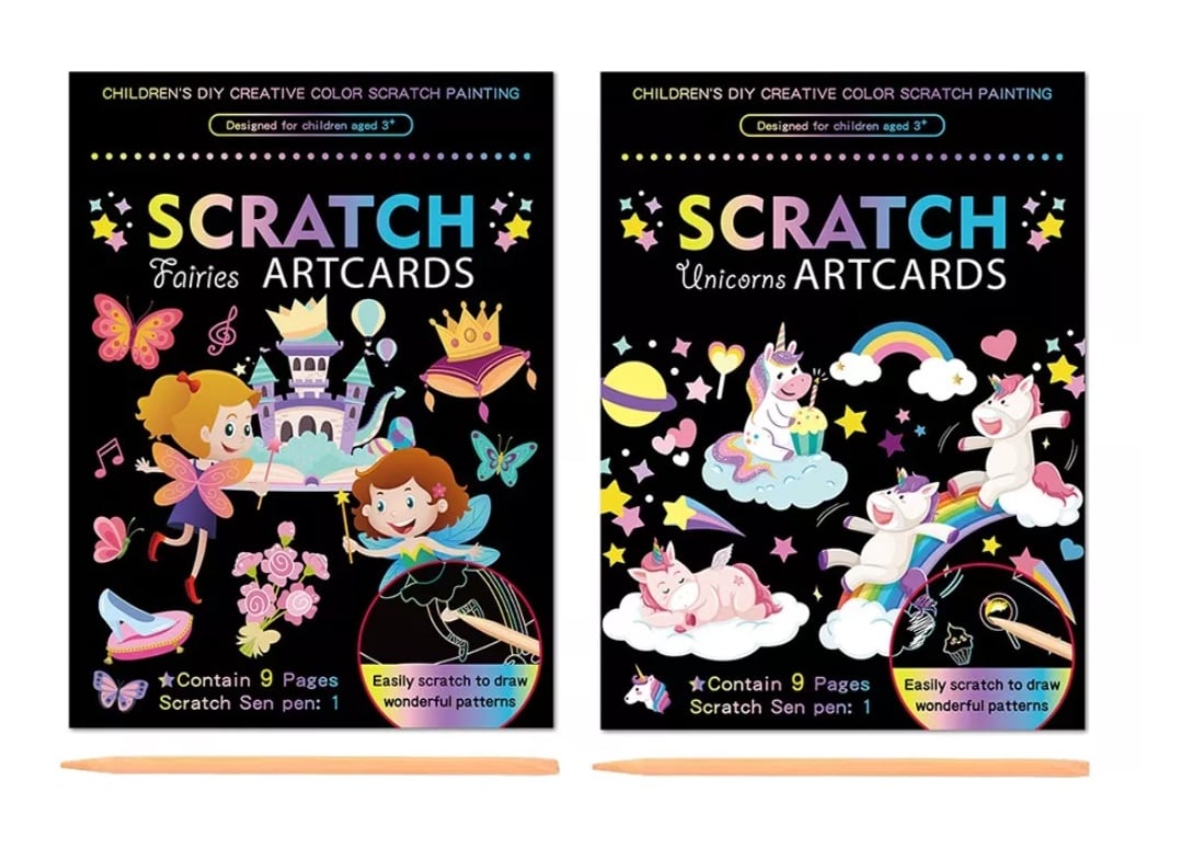 LIBRO PARA PINTAR RIQUI RAINBOW SCRATCH RASCADO 2 PIEZAS - 1