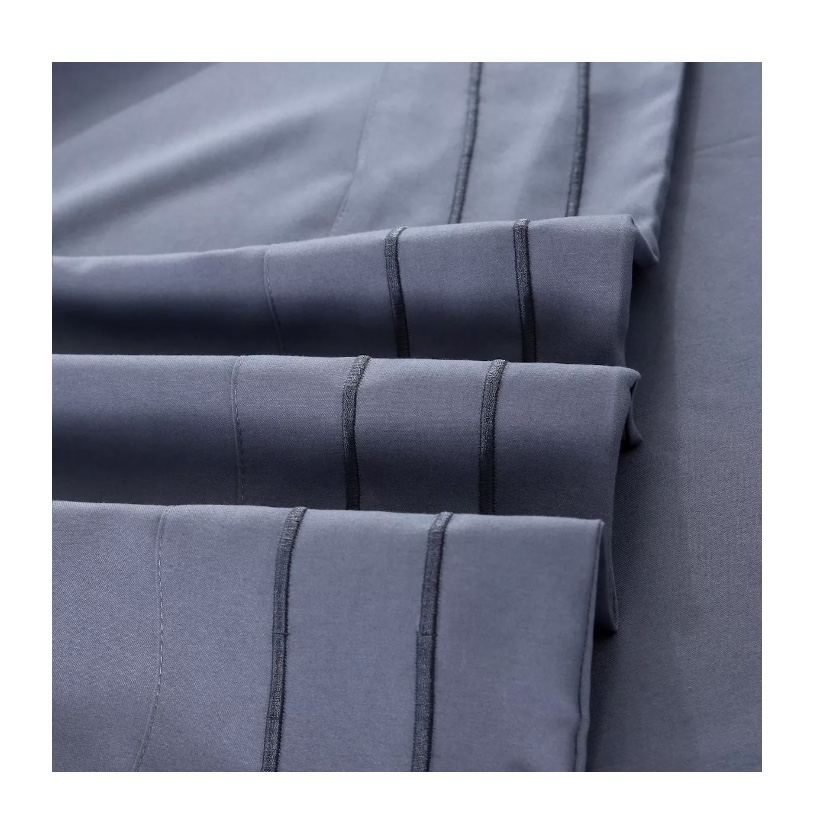 SET SÁBANAS RIQUI 2 PLAZAS 500 HILOS ALGODÓN GRIS - 2