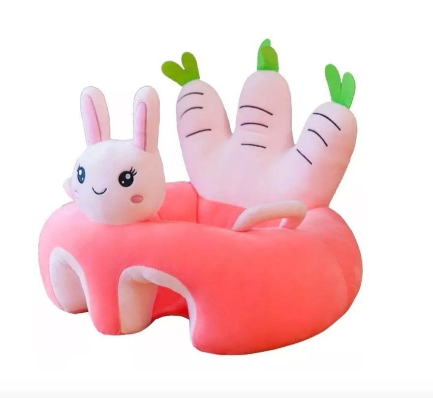 COJÍN RIQUI ASIENTO APOYO SOFÁ SENTAR BEBÉ ROSA - 1