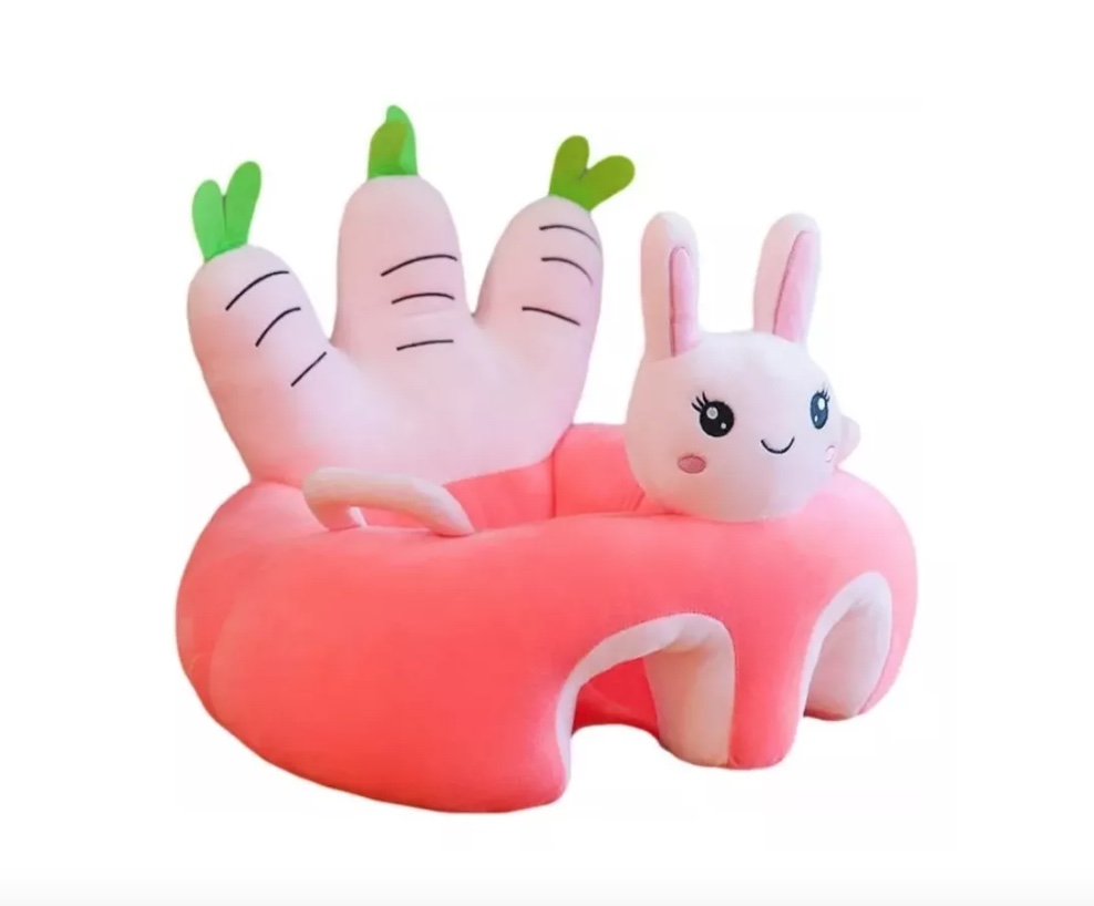 COJÍN RIQUI ASIENTO APOYO SOFÁ SENTAR BEBÉ ROSA - 2
