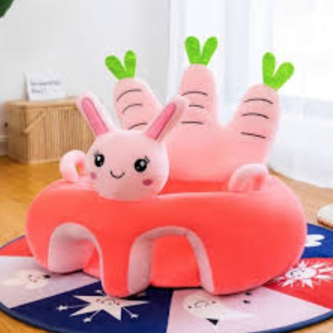 COJÍN RIQUI ASIENTO APOYO SOFÁ SENTAR BEBÉ ROSA - 3