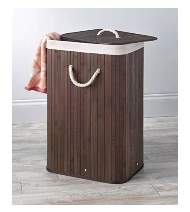 Canasto Para Ropa Sucia De Bambu - 3