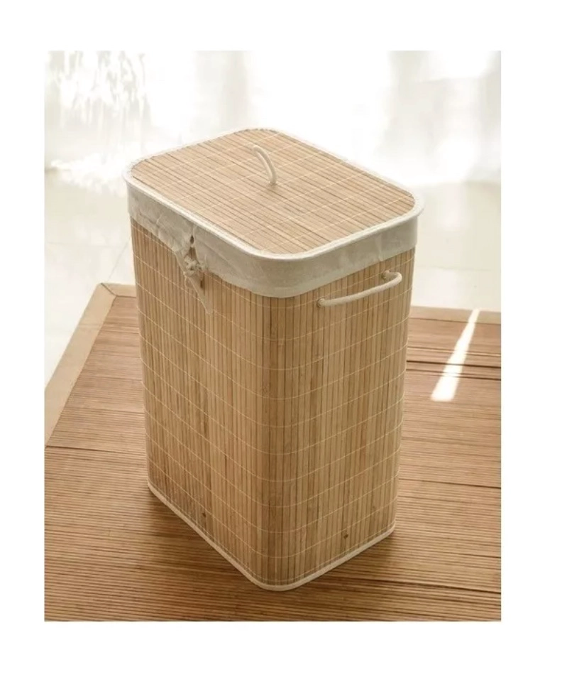 CANASTO CESTO ROPA SUCIA PLEGLABLE  BAMBU - 5