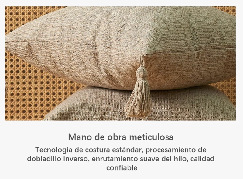 FUNDA COJÍN RIQUI TEJIDAS A ELECCIÓN ALGODÓN 45 X 45 CM GRIS - 3