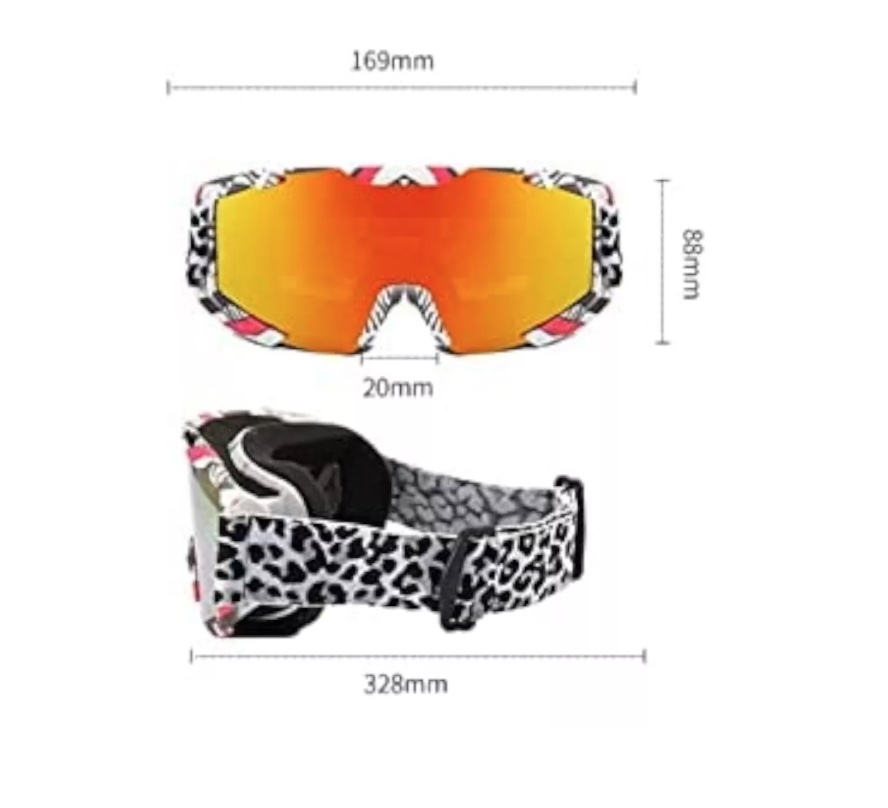 ANTIPARRAS RIQUI NIEVE UV400 SKI SNOWBOARD MOTOCROS AJUSTABLE - 2