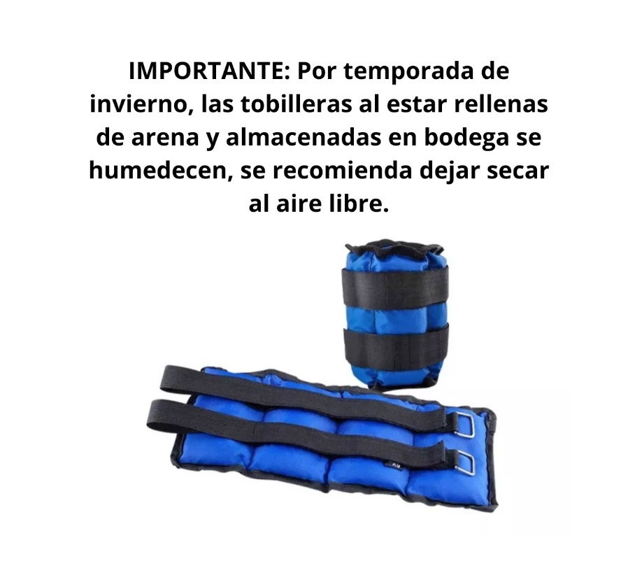 PAR DE PESAS RIQUI NYLON TOBILLERA Y MUÑECA 3KG C/U (TOTAL 6KG EL PAR) - 2