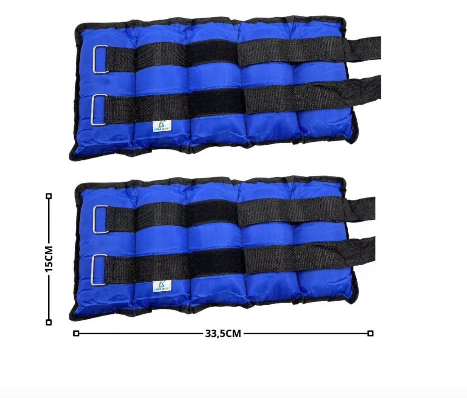 PAR DE PESAS RIQUI NYLON TOBILLERA Y MUÑECA 3KG C/U (TOTAL 6KG EL PAR) - 3
