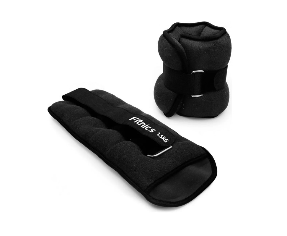 PESAS TOBILLO RIQUI NYLON MUÑECA TOBILLERAS SET 2 DE 1,5KG C/U TOTAL 3KG - 1