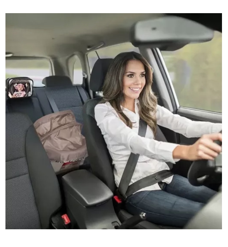 ESPEJO RIQUI RETROVISOR AUTO SEGURIDAD NIÑOS NEGRO - 4