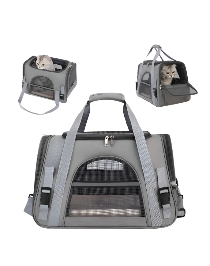 MOCHILA TRANSPORTADORA PERROS GATOS TRANSPORDORA CANIL BOLSO ROROR RIQUI - 1