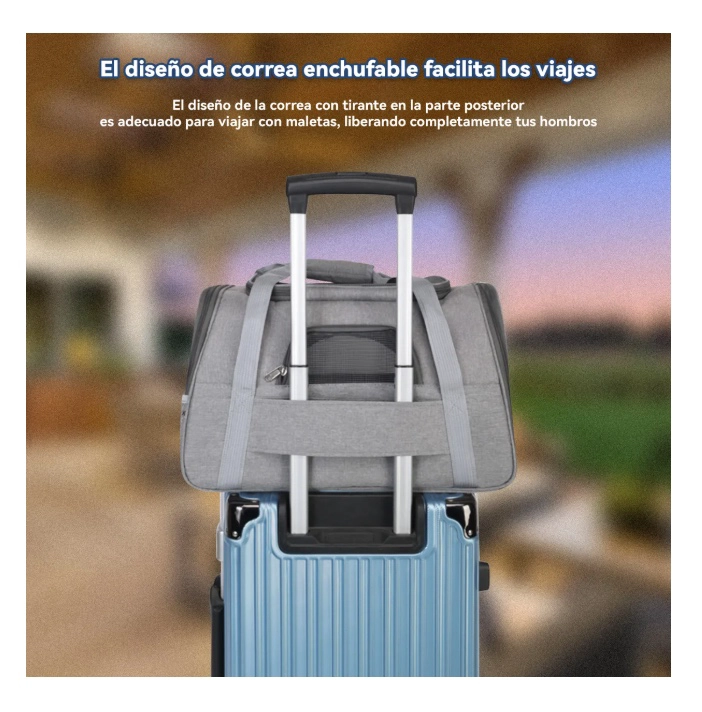 MOCHILA TRANSPORTADORA PERROS GATOS TRANSPORDORA CANIL BOLSO ROROR RIQUI - 4