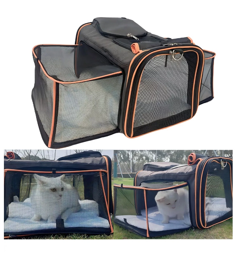 MOCHILA TRANSPORTADORA PERROS GATOS RIQUI - 8