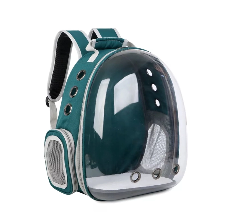 MOCHILA TRANSPORTADORA PERROS GATOS BOLSO TRANSPARENTE RIQUI S - 1