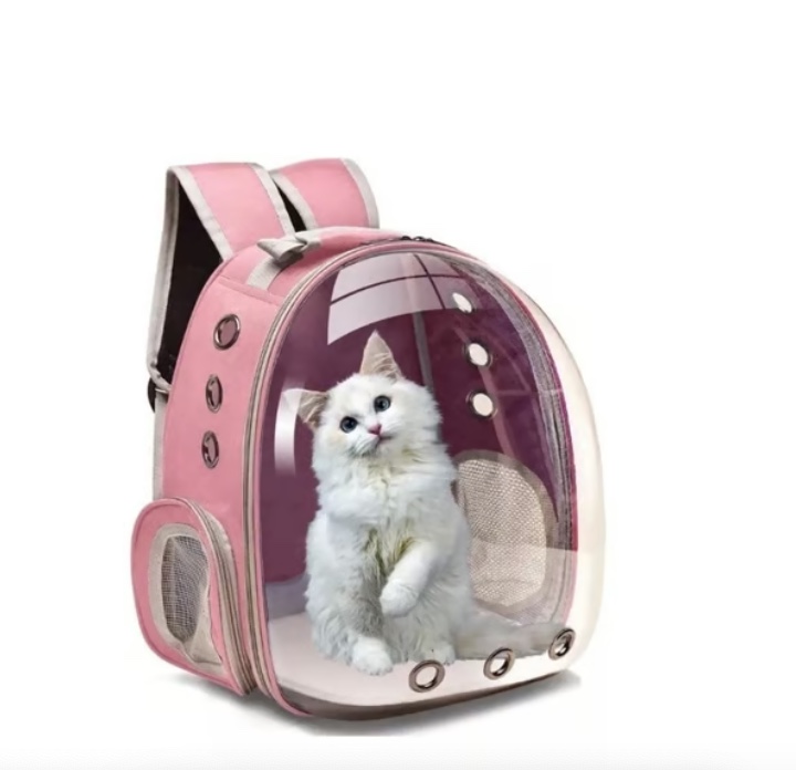 BOLSO TRANSPORTADOR MASCOSTAS MOCHILA PORTA RIQUI ROSADO - 1