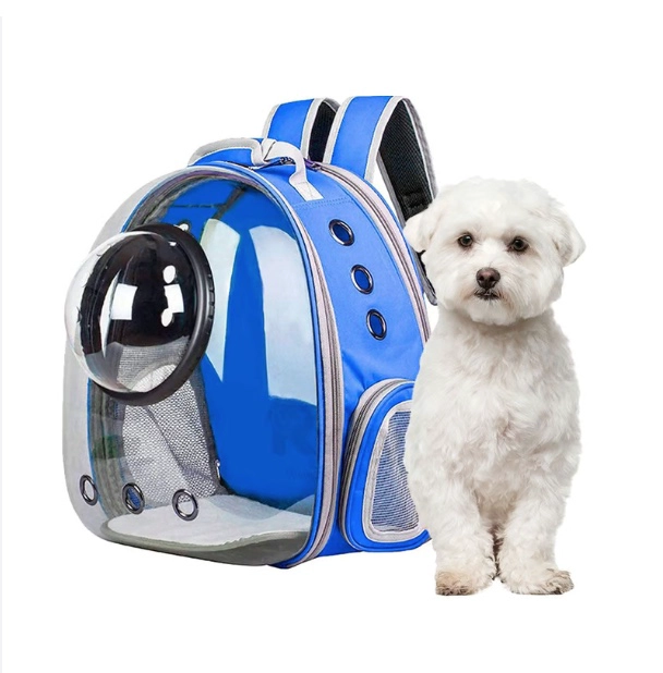 MOCHILA TRANSPORTADORA PERROS GATOS BOLSO TRANSPARENTE RIQUI - 2