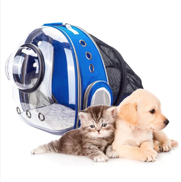 MOCHILA TRANSPORTADORA PERROS GATOS BOLSO TRANSPARENTE RIQUI - 3