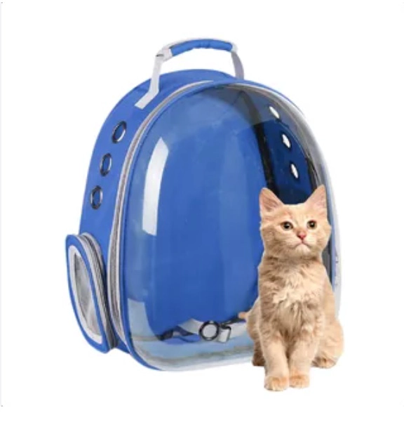 MOCHILA TRANSPORTADORA PERROS GATOS BOLSO TRANSPARENTE RIQUI - 4