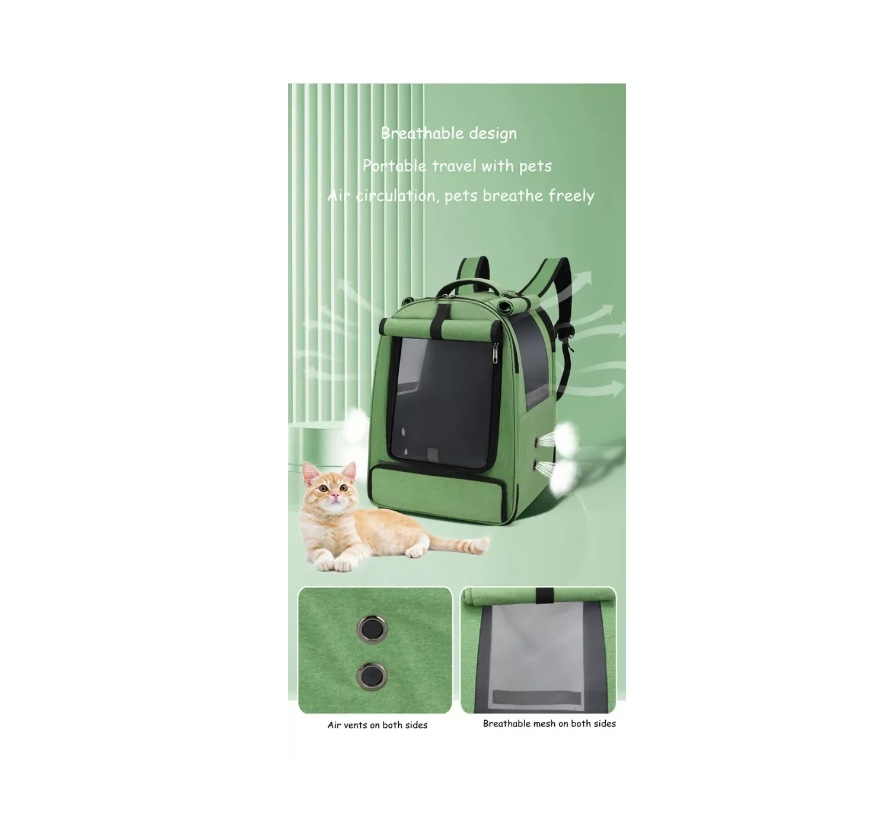 MOCHILA TRANSPORTADORA PERROS GATOS BOLSO MALLA RIQUI S XL - 7