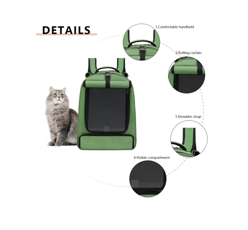 MOCHILA TRANSPORTADORA PERROS GATOS BOLSO MALLA RIQUI S XL - 4