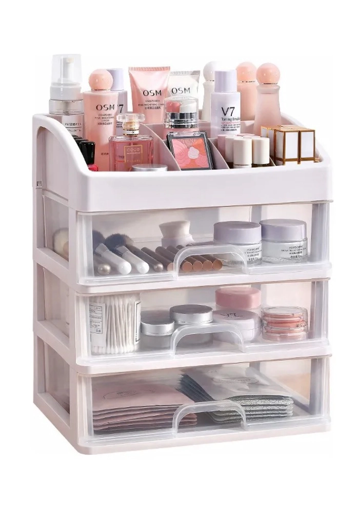 Organizador De Cosmeticos Maquillajes 3 Cajones - 1
