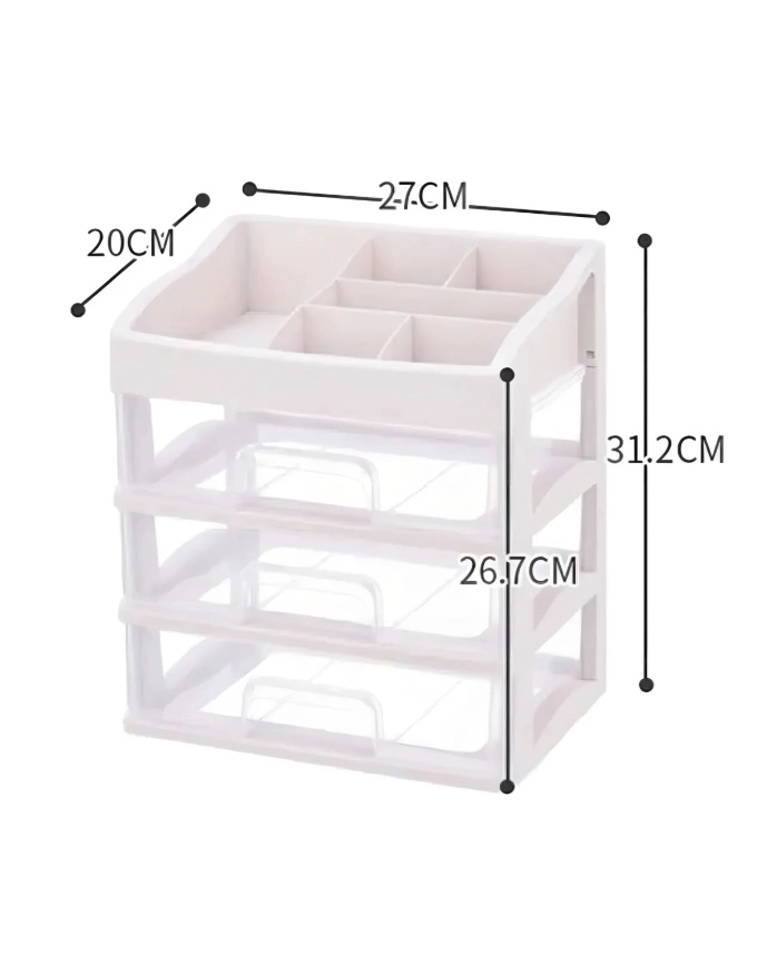 Organizador De Cosmeticos Maquillajes 3 Cajones - 6