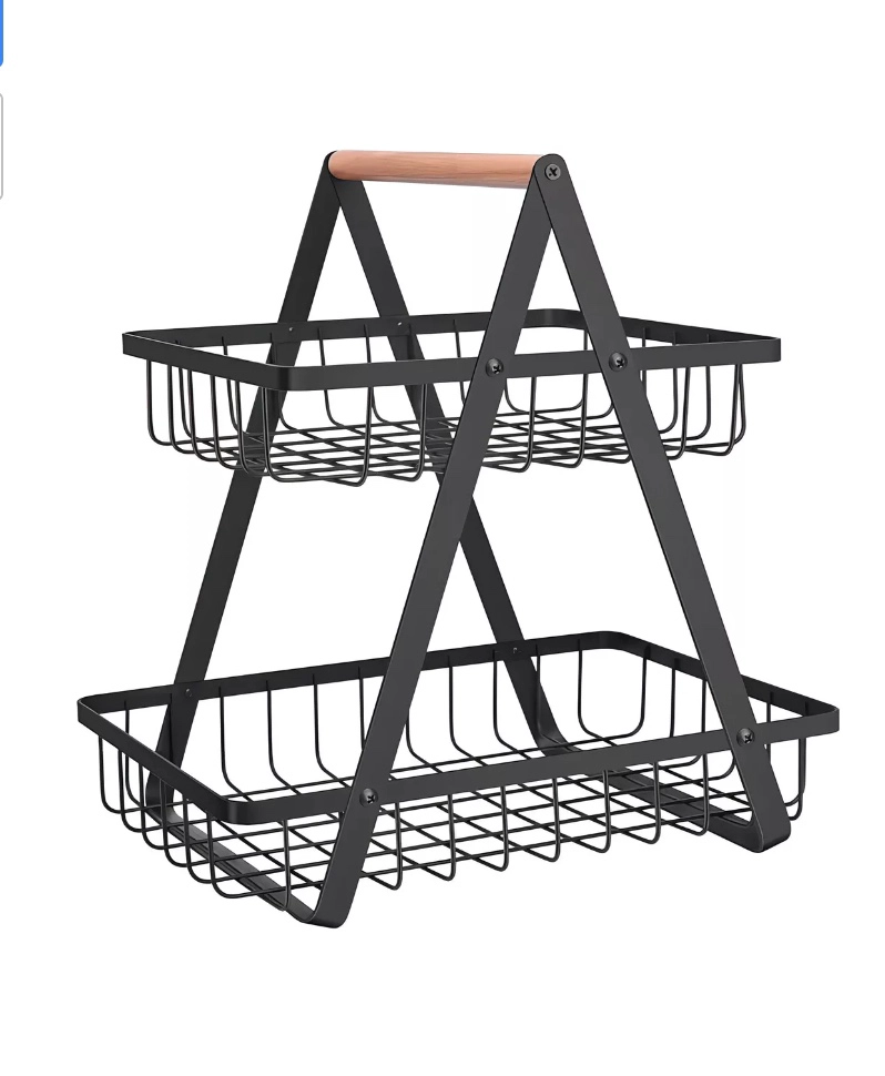CANASTA ORGANIZADOR DE FRUTA Y VERDURAS 2 NIVELES - 1