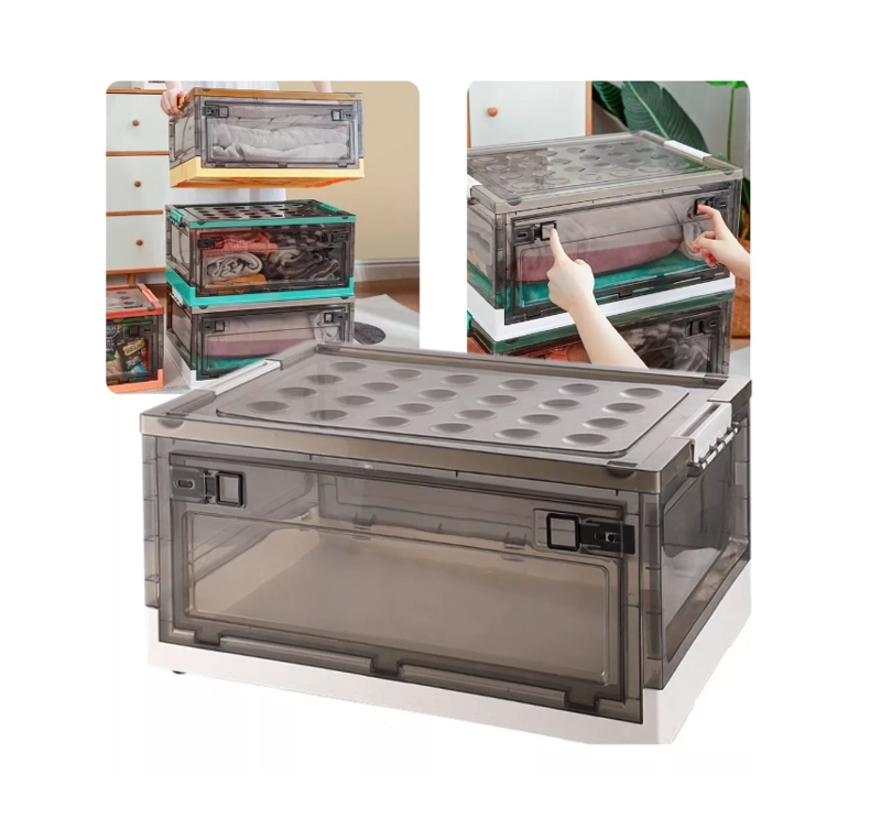CAJA ORGANIZADORA CON RUEDAS APILABLE 42 LITROS CAJONERA - 1