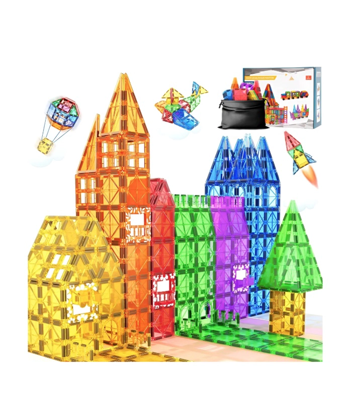 BLOQUES MAGNÉTICOS RIQUI MULTICOLOR JUGUETE ARMABLE CONSTRUCCIÓN 120 PIEZAS - 1