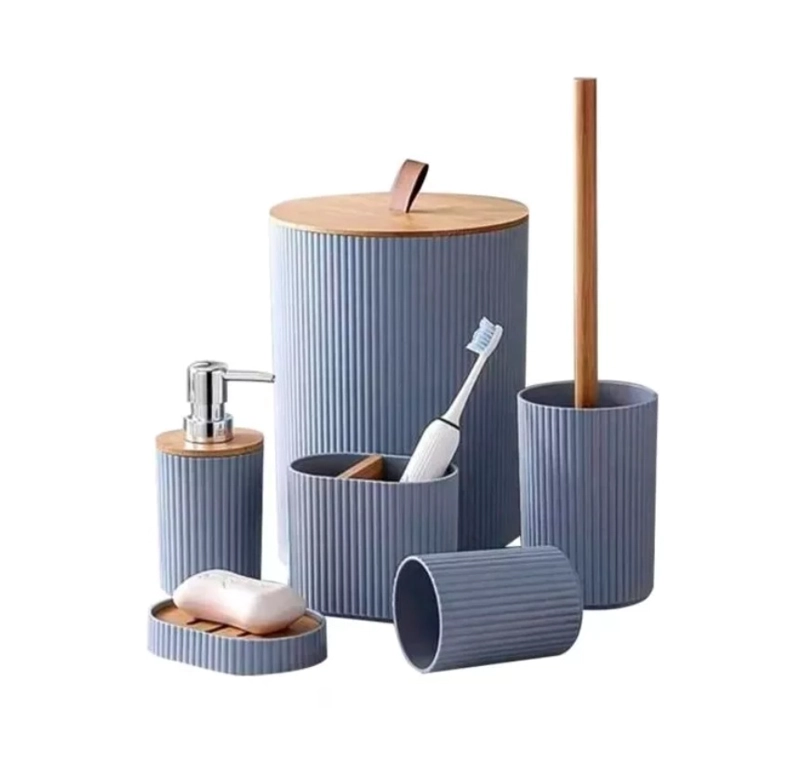 JUEGO SET DE ACCESORIOS DE BAÑO 6 PIEZAS - 1