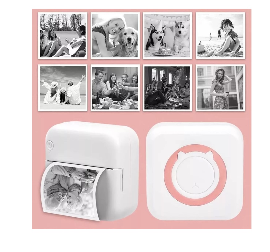 MINI IMPRESORA TÉRMICA PORTÁTIL BLUETOOTH + 13 ROLL PAPEL - 2