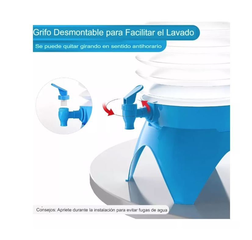 CONTENEDOR DE AGUA RIQUI PLEGABLE DISPENSADOR DE AGUA 3.5 LITROS - 4