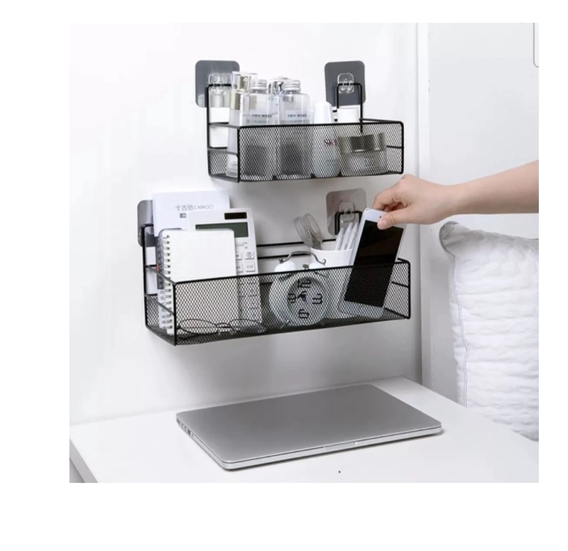 PACK 2 ORGANIZADOR REPISA MULTIUSO HOGAR ADHESIVO ACERO INOX - 2