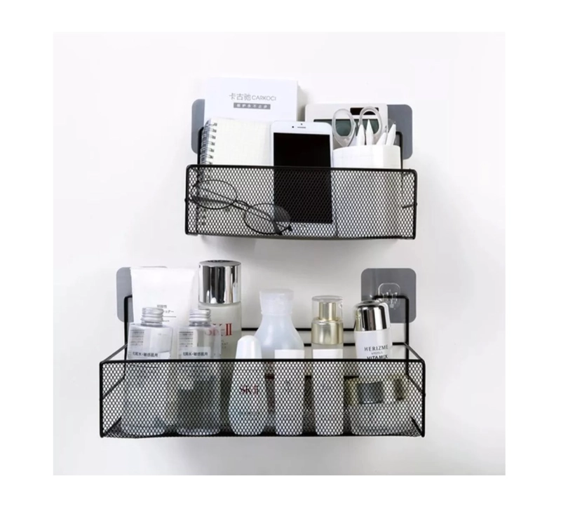 PACK 2 ORGANIZADOR REPISA MULTIUSO HOGAR ADHESIVO ACERO INOX - 4
