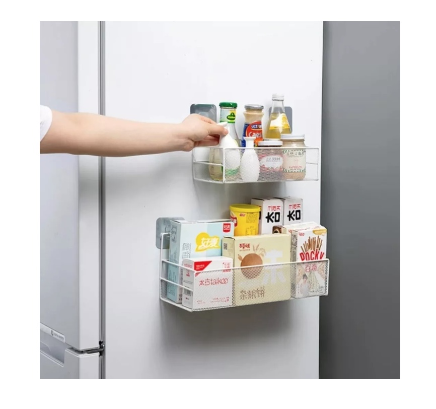 PACK 2 ORGANIZADOR RIQUI REPISA MULTIUSO HOGAR ADHESIVO ACERO INOX - 1
