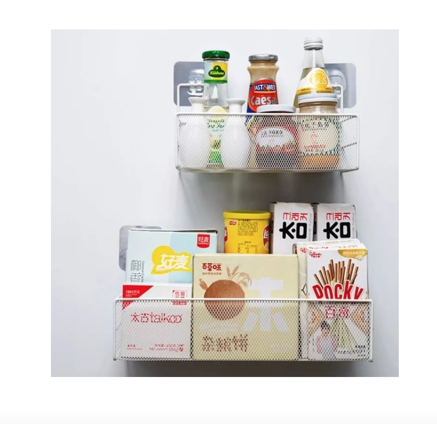 PACK 2 ORGANIZADOR RIQUI REPISA MULTIUSO HOGAR ADHESIVO ACERO INOX - 2